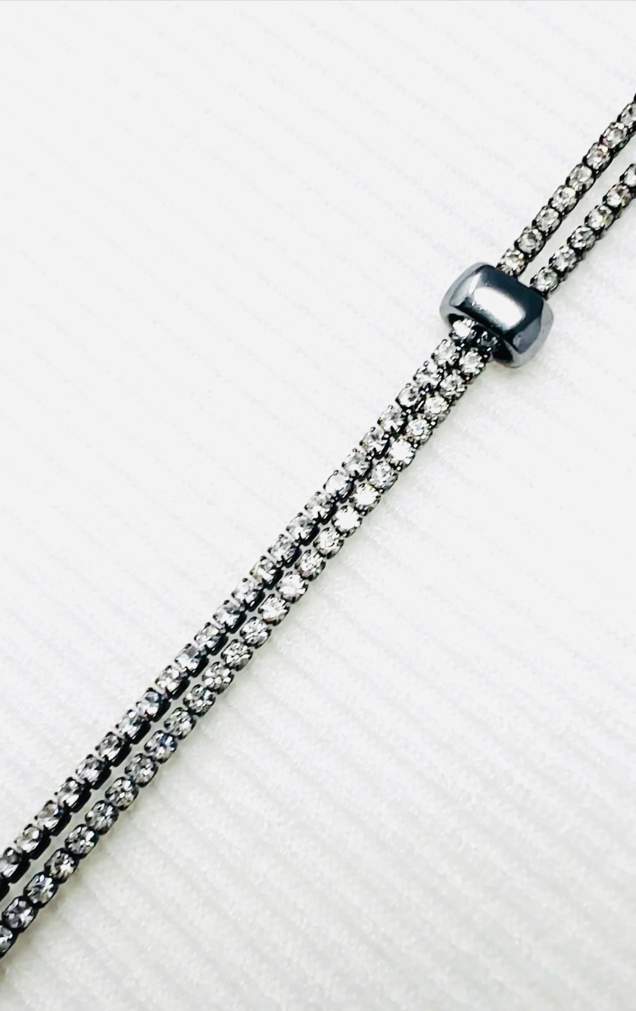 Hematite & Black Diamond Crystal LARIAT