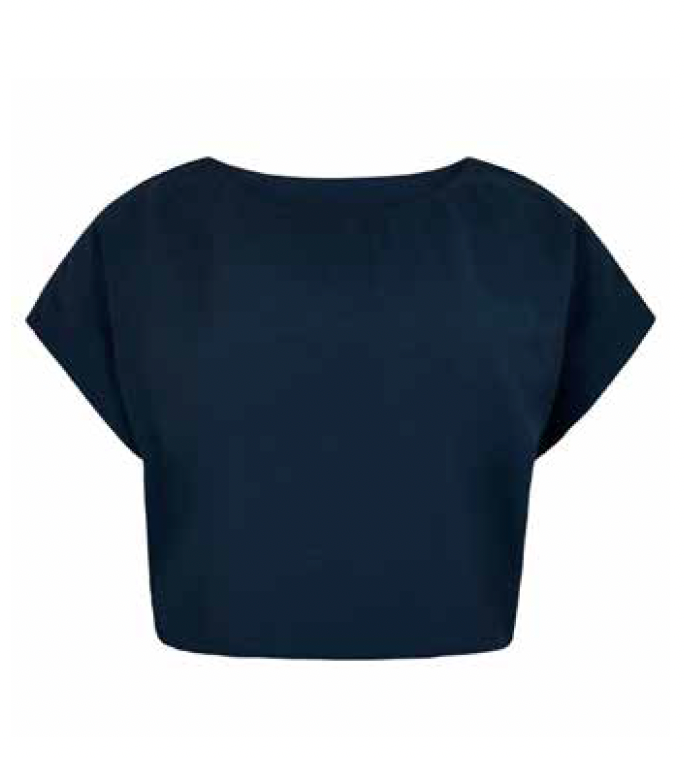 Apricot Slub Boxy Crop Top