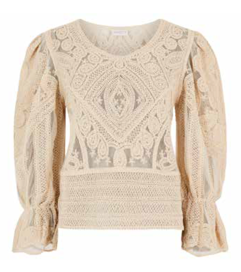 Thick Cotton Embroidered Mesh Puff