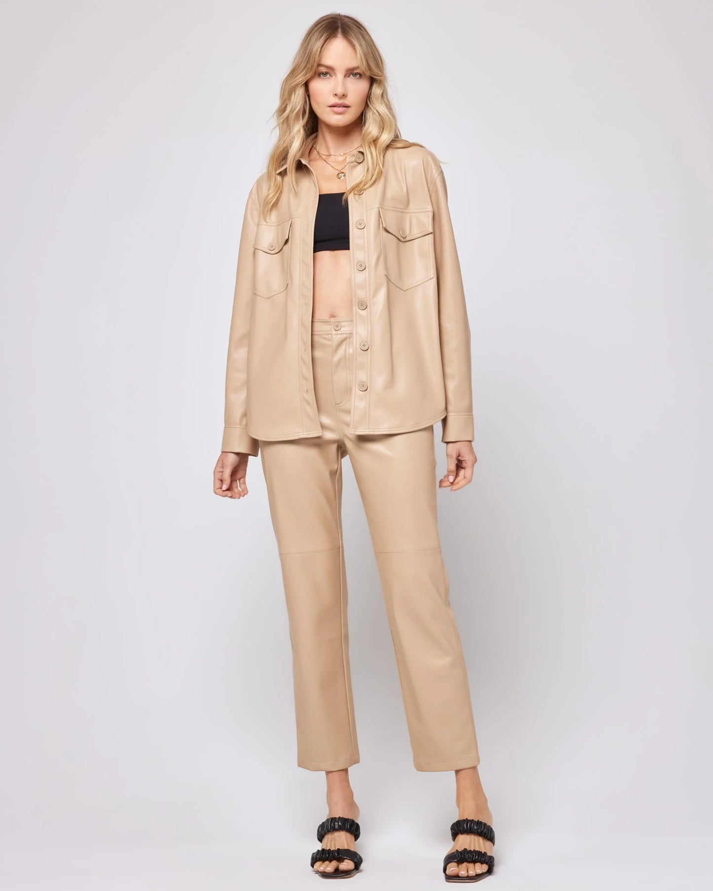 Quincey Pant - Tan Vegan
