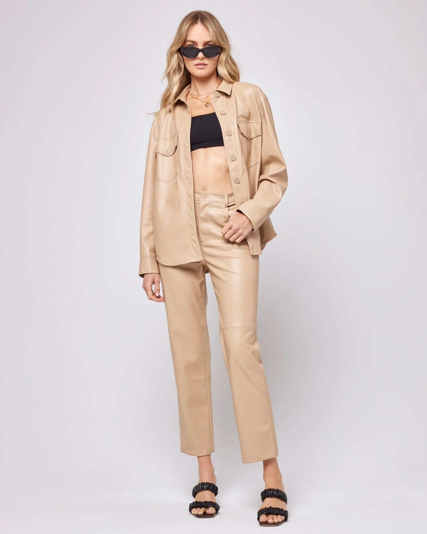 Quincey Pant - Tan Vegan