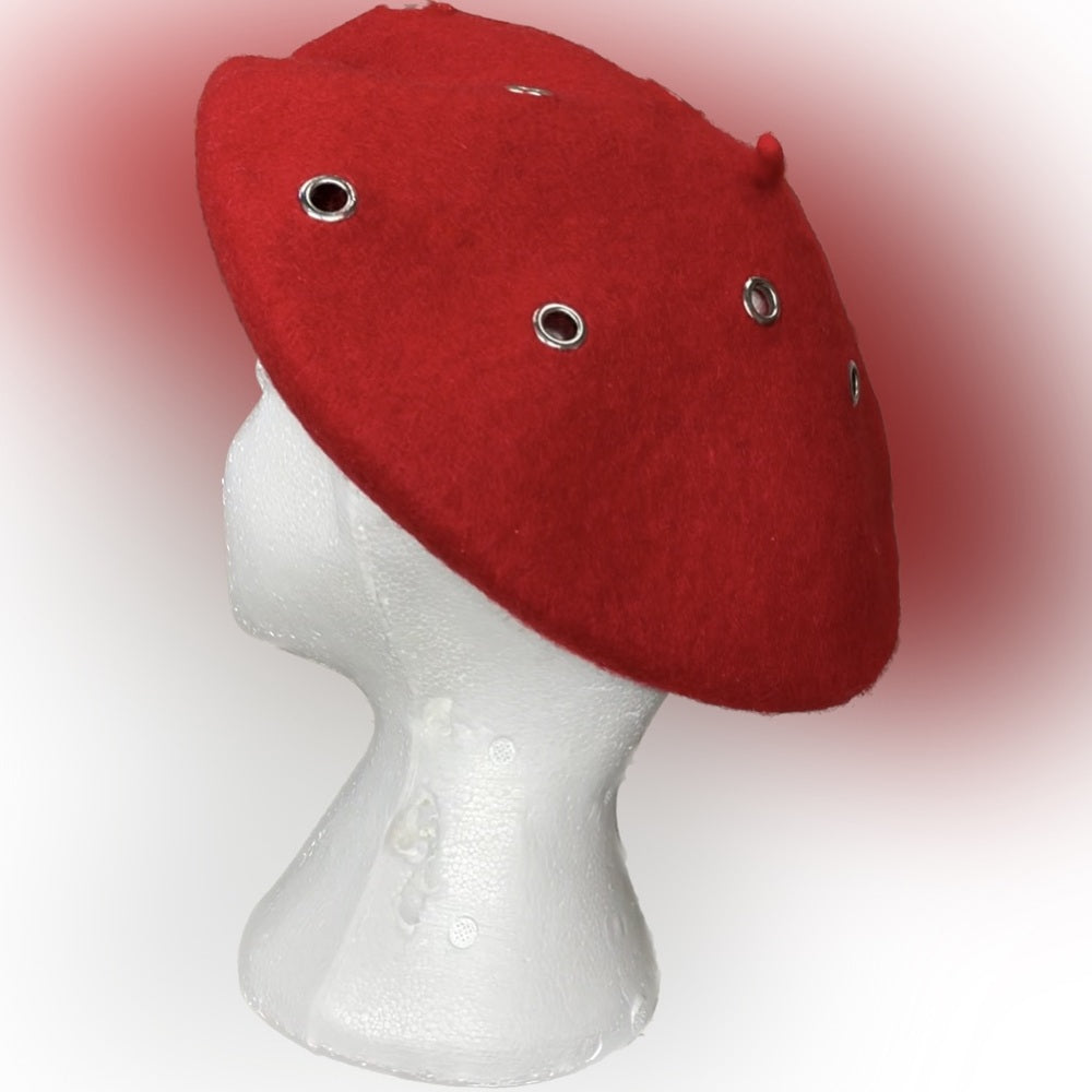 Black Beret With Gromets