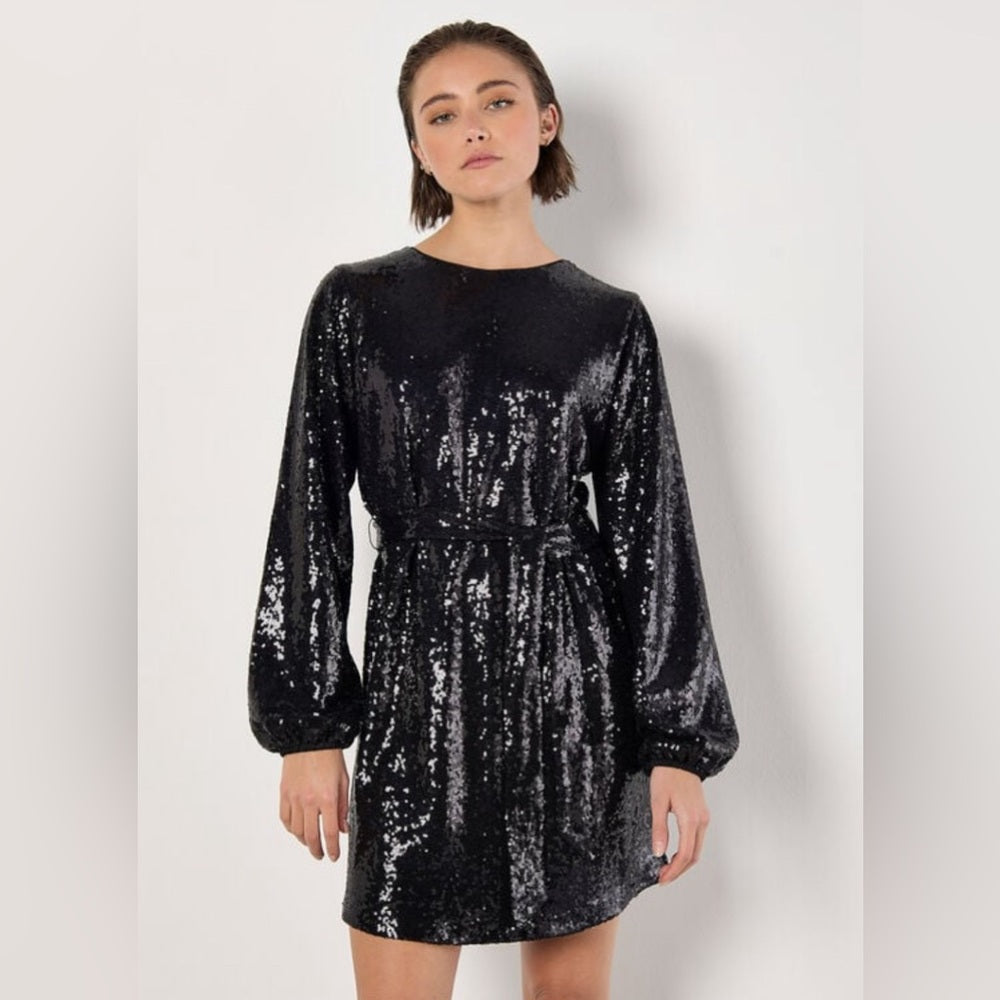 Apricot - Sequin Shift Mini Dress
