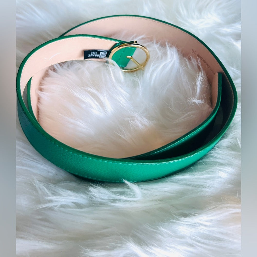 🇨🇦 Brave Leather Collection - Green Leather Belt