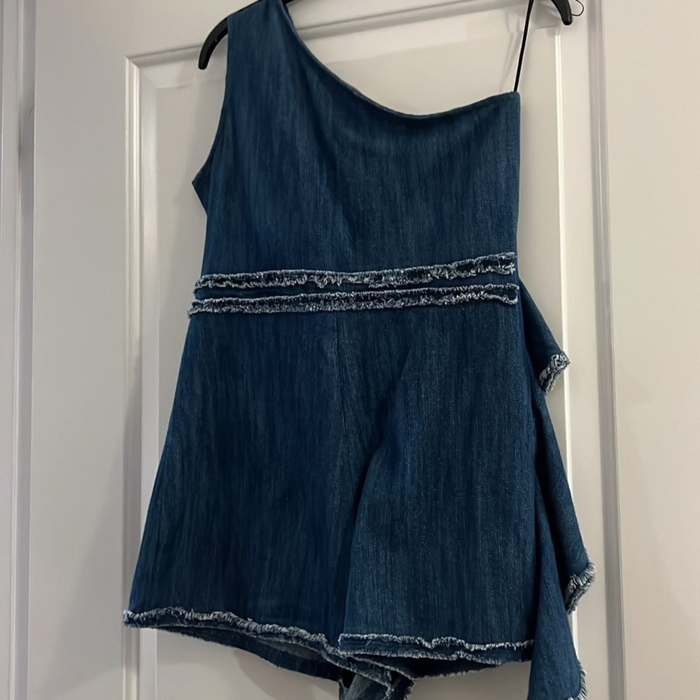Alexis Denim One-Shoulder Jumpsuit