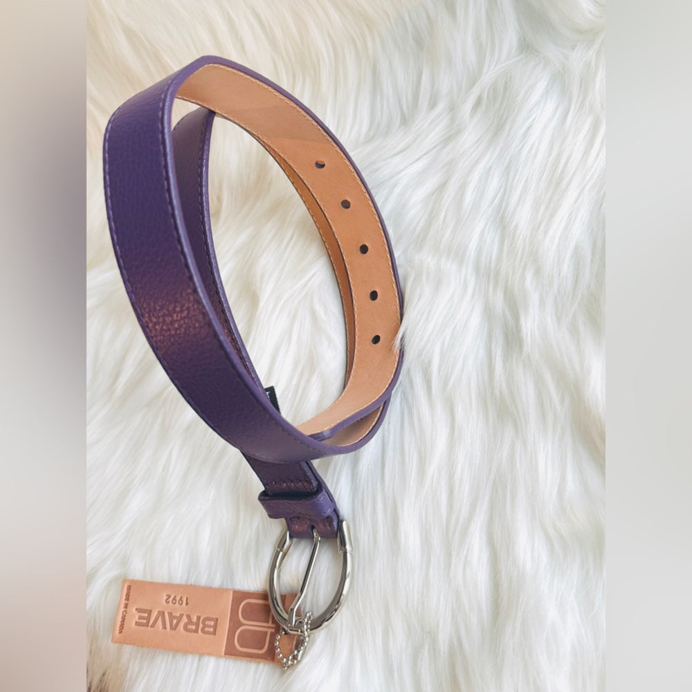 BRAVE Leather - Purple Pebble Leather - Silver