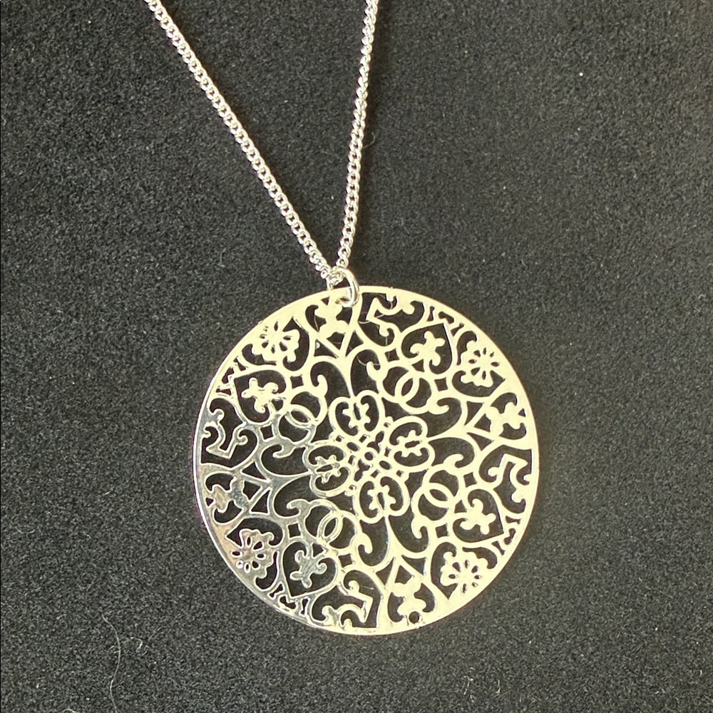 Patricia Necklace Beautiful Layering Piece Silver Tone