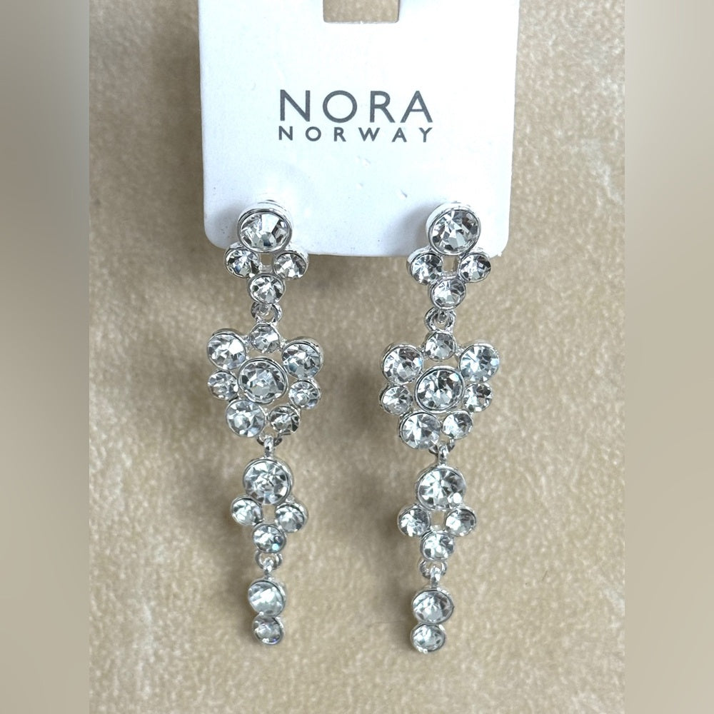 Clear Grape Vine Earrings