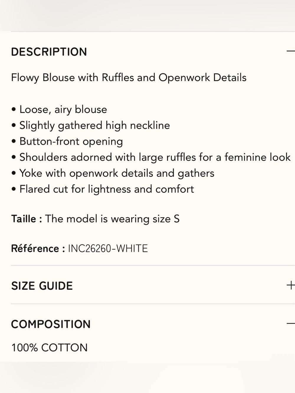 FRNCH 🇫🇷 - DETIANA WHITE BLOUSE