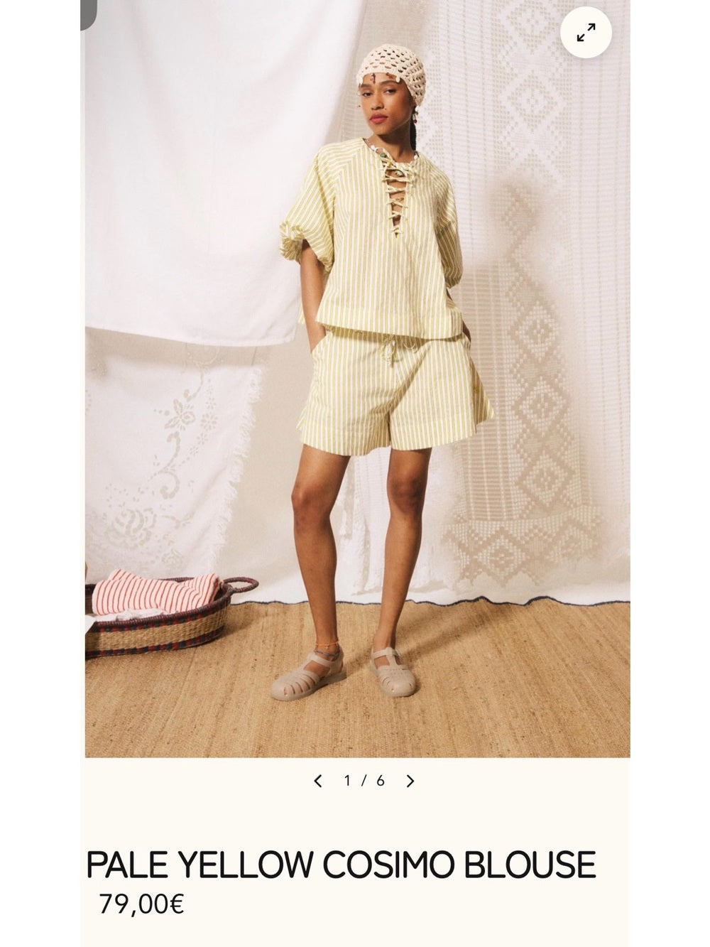 FRNCH 🇫🇷- PALE YELLOW COSIMO BLOUSE