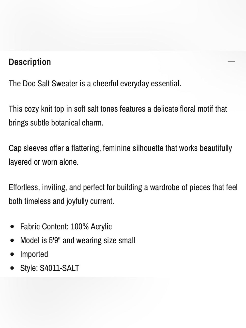 Saltwater Luxe π - The Doc Salt Sweater