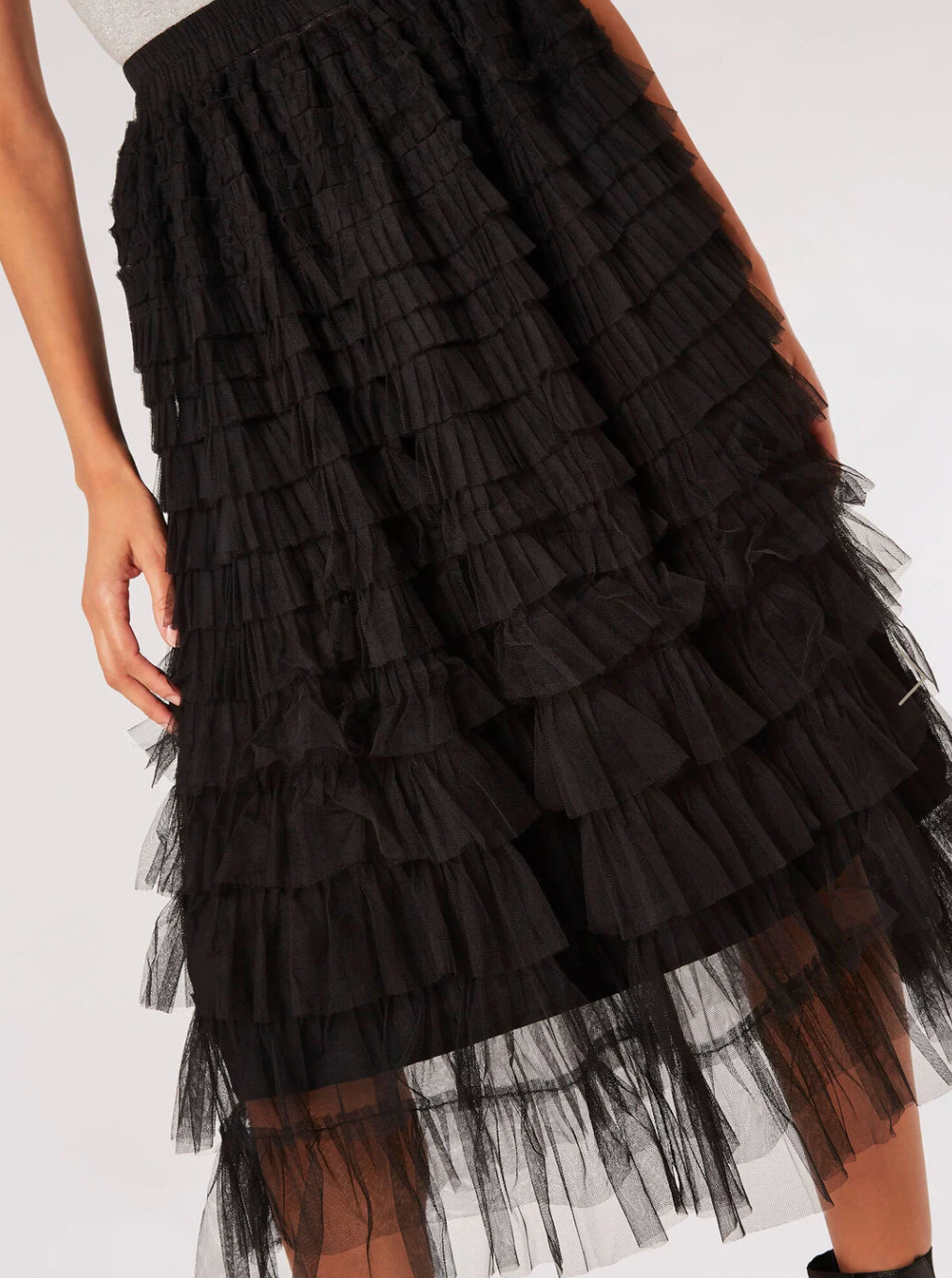 Tulle Ruffle Tiered Midi Skirt – Style Eleven Inc.