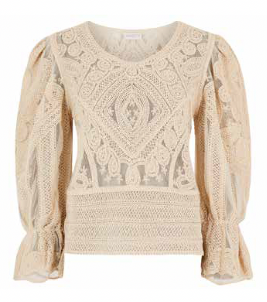 Thick Cotton Embroidered Mesh Puff
