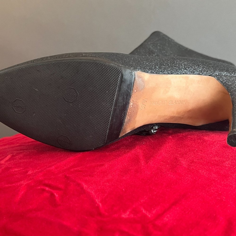 Glitter Bootie Manolo Blahniks