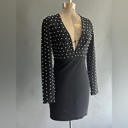 Bebe Black Dress with Pearl details