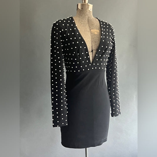 Bebe Black Dress with Pearl details
