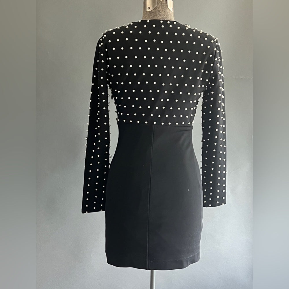Bebe Black Dress with Pearl details