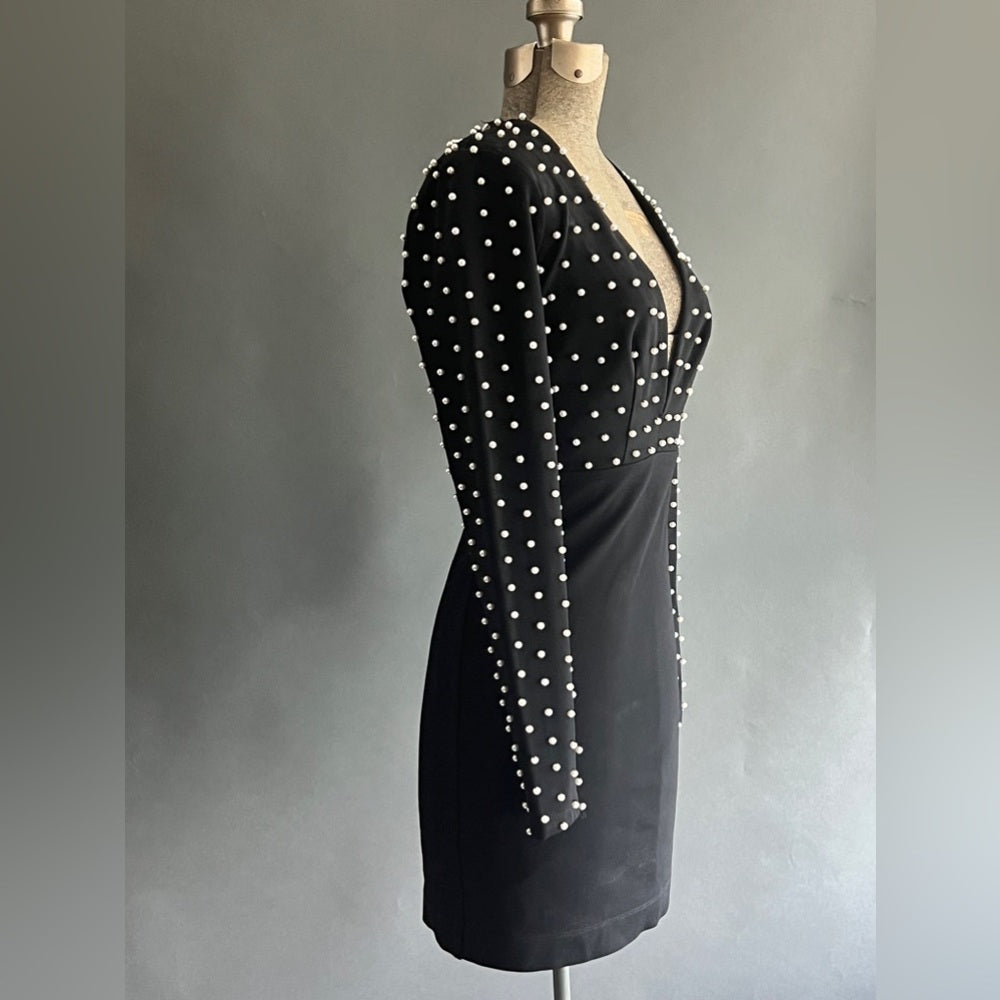 Bebe Black Dress with Pearl details