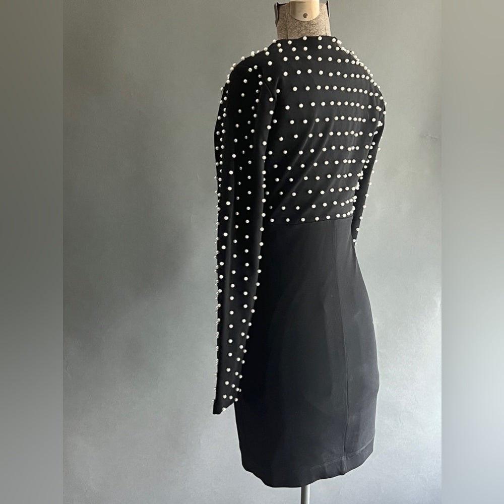 Bebe Black Dress with Pearl details
