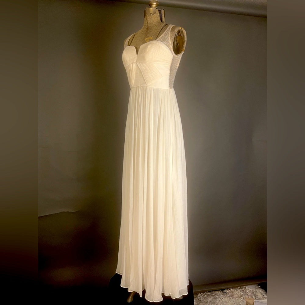 Silk and Sequence White Dress