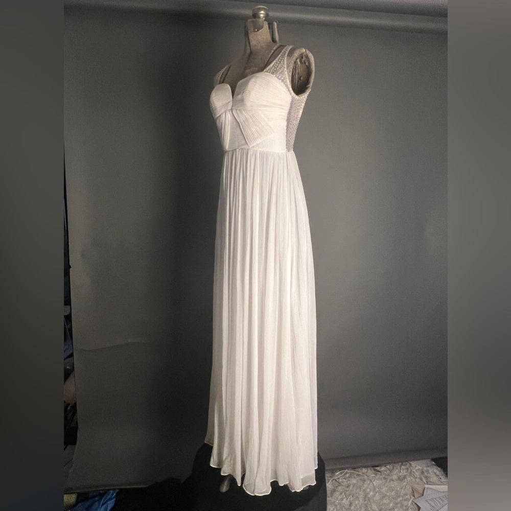 Silk and Sequence White Dress