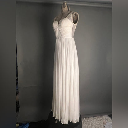 Silk and Sequence White Dress