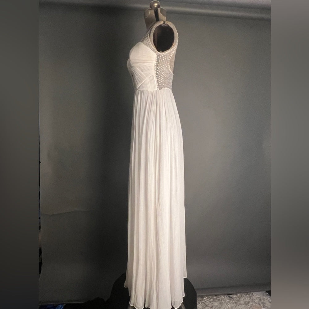 Silk and Sequence White Dress