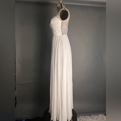 Silk and Sequence White Dress