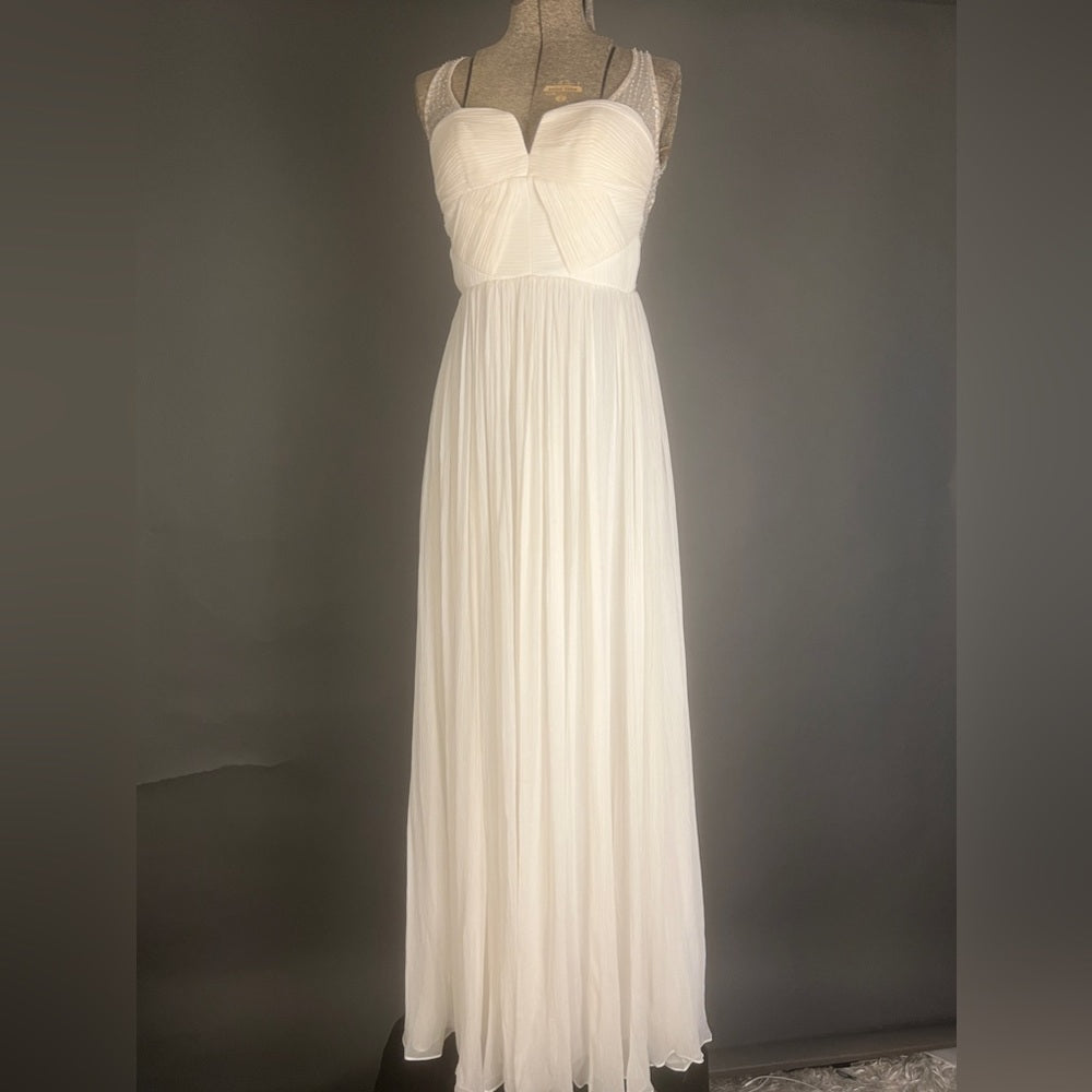 Silk and Sequence White Dress