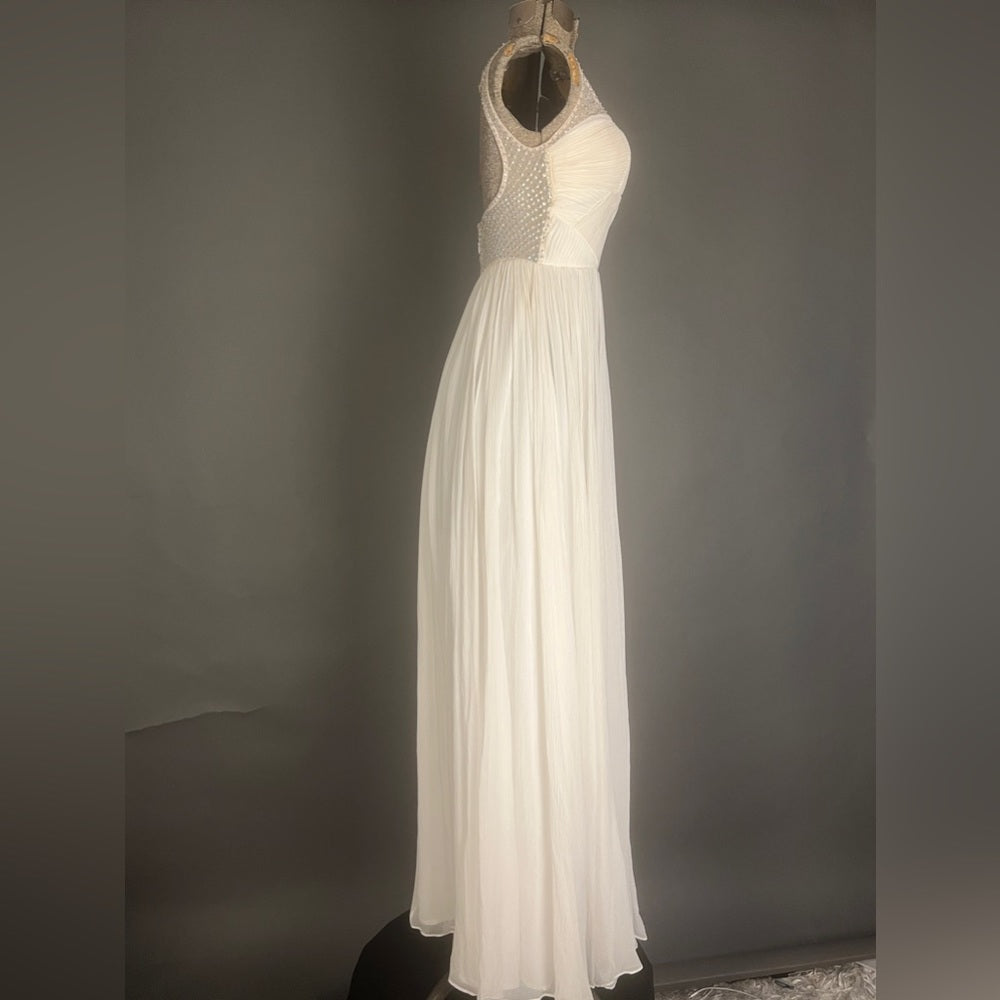 Silk and Sequence White Dress
