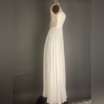 Silk and Sequence White Dress