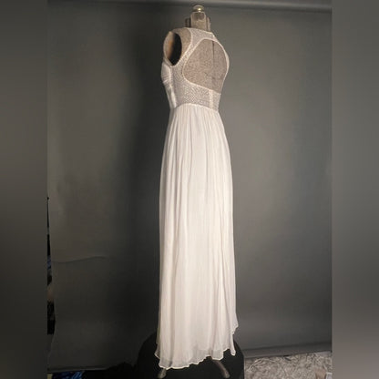 Silk and Sequence White Dress