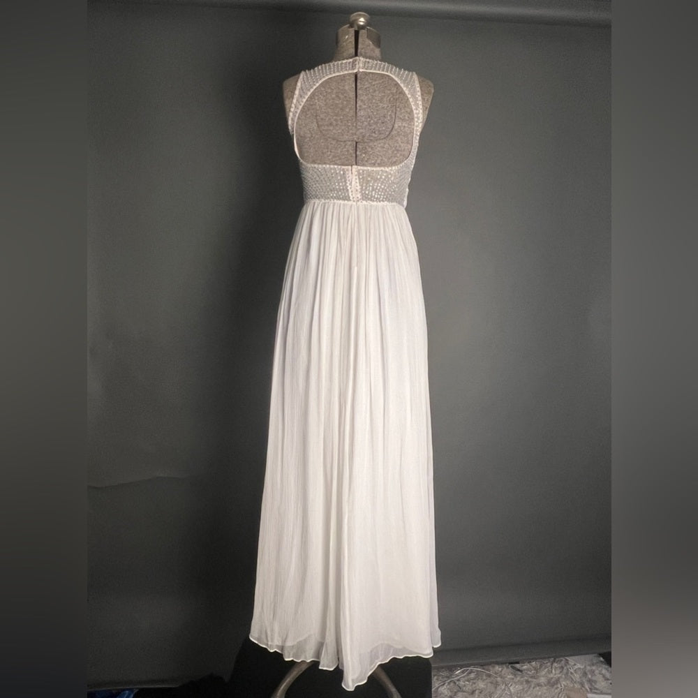 Silk and Sequence White Dress