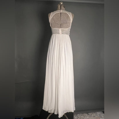 Silk and Sequence White Dress