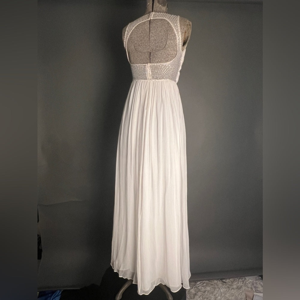 Silk and Sequence White Dress