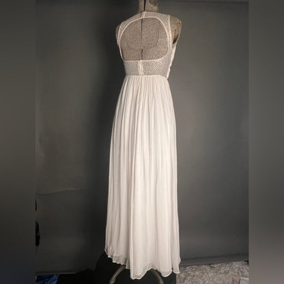 Silk and Sequence White Dress