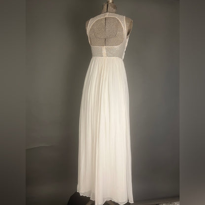 Silk and Sequence White Dress
