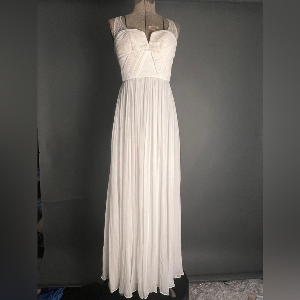 Silk and Sequence White Dress