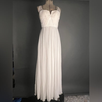 Silk and Sequence White Dress