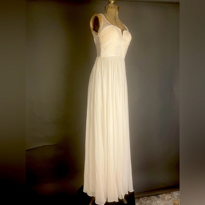 Silk and Sequence White Dress