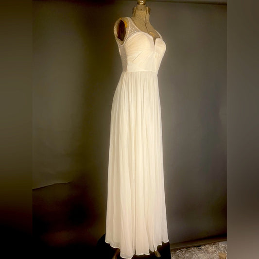 Silk and Sequence White Dress