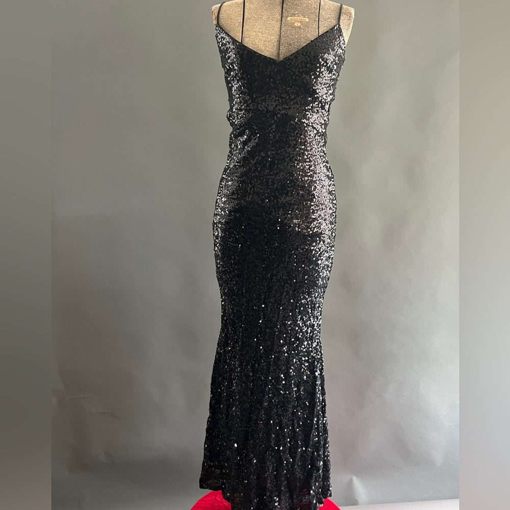 Stunning Black Sequence Gown