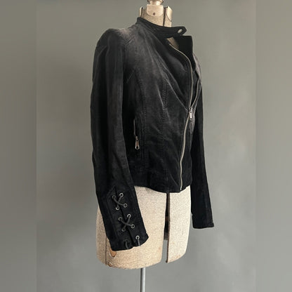 Free People Black velvet jacket