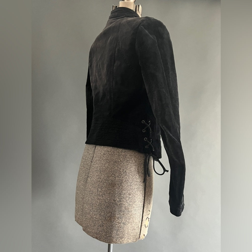 Free People Black velvet jacket