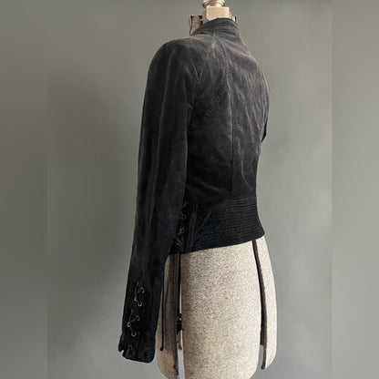 Free People Black velvet jacket
