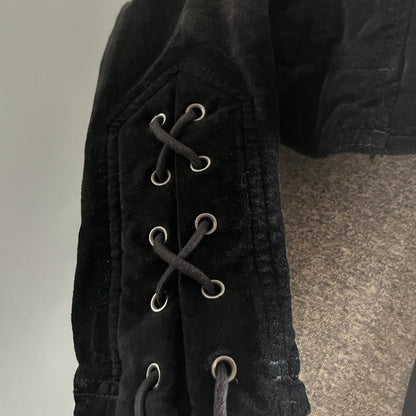 Free People Black velvet jacket