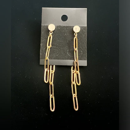 Your choice: 2 Tier Paperclip 18kt Plated Gold & Stainless Steel