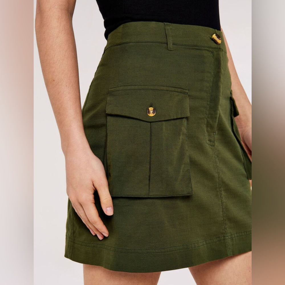 2024 Apricot- Patch Pocket Mini Skirt