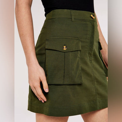 2024 Apricot- Patch Pocket Mini Skirt