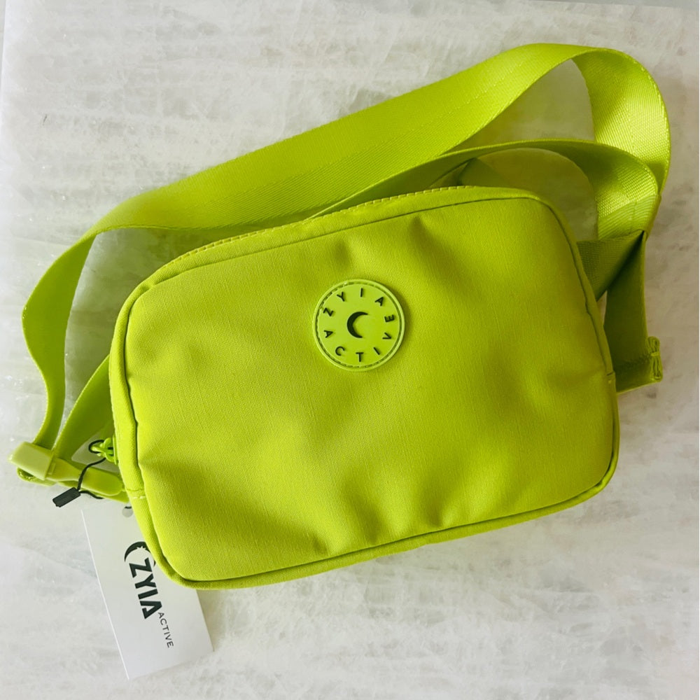 ZYIA - Lime Canvas Crossbody Bag
